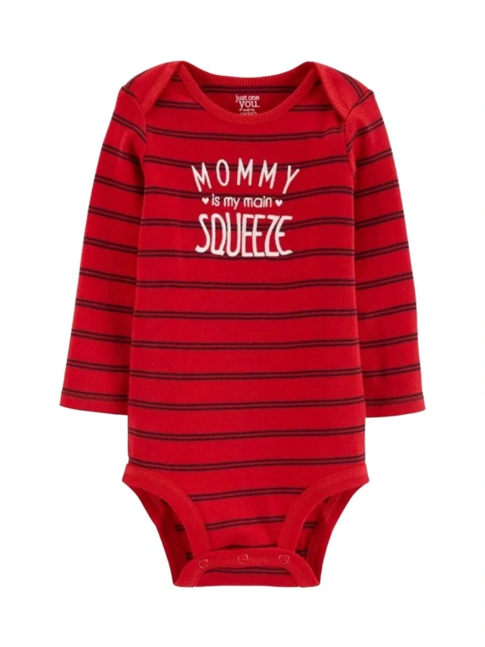 CARTER’S “MOMMY IS MY MAIN SQUEEZE” BODYSUIT - RED SIZE 12M (NEW WITH TAGS) A12